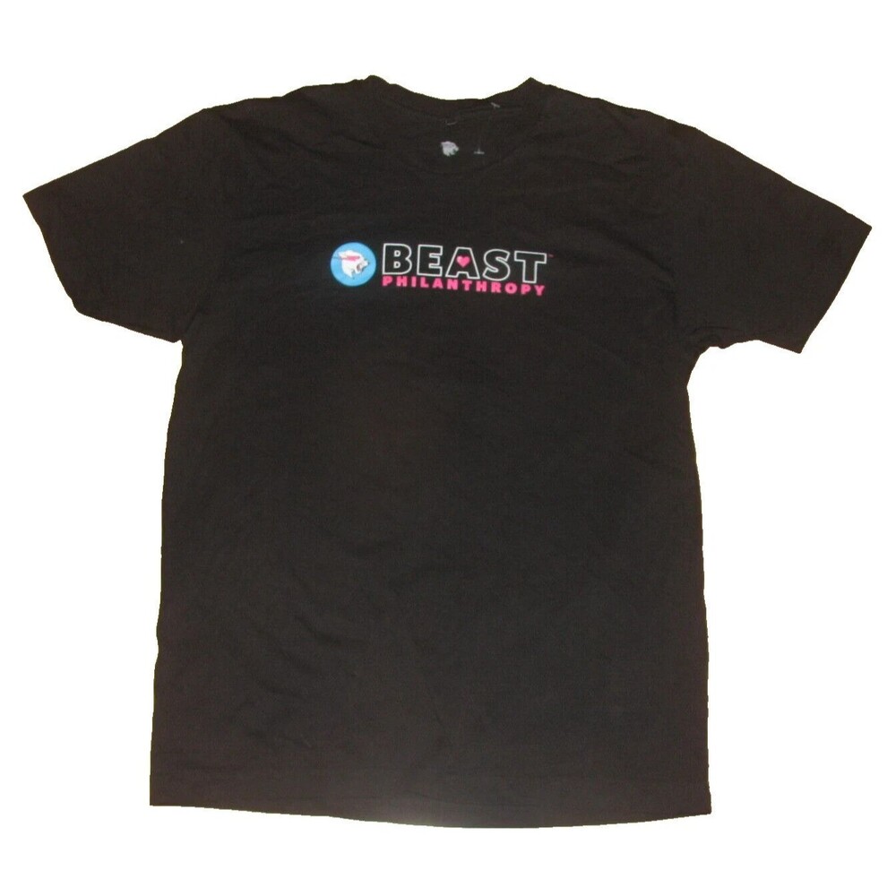 MrBeast Beast Philanthropy T-Shirt Black Adult Sz M Medium Graphic Tee